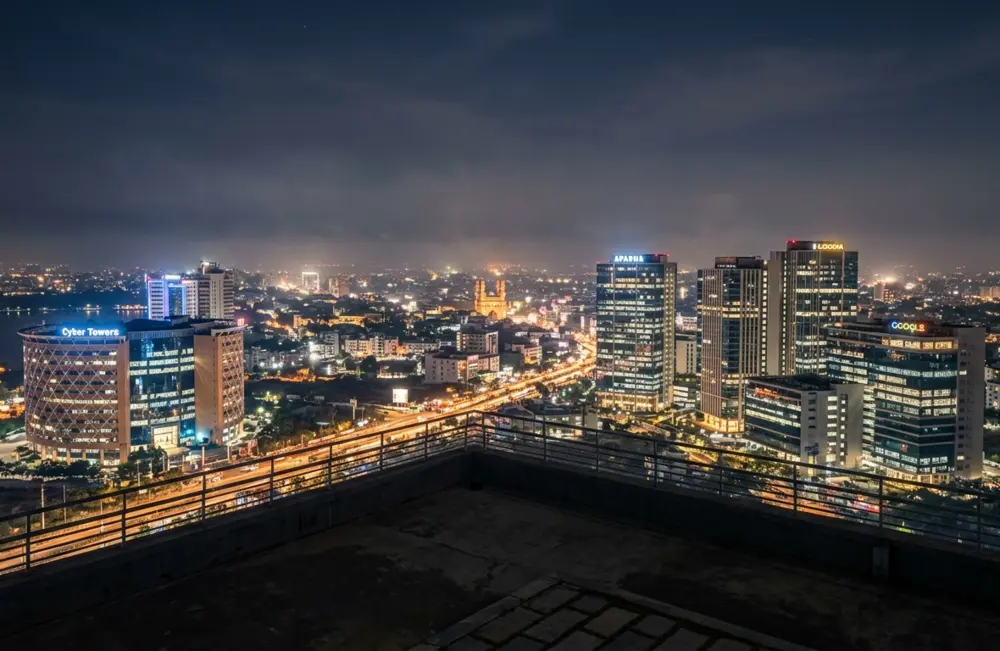 DINNER WITH A VIEW in a rooftop restaurent in hyderabad city