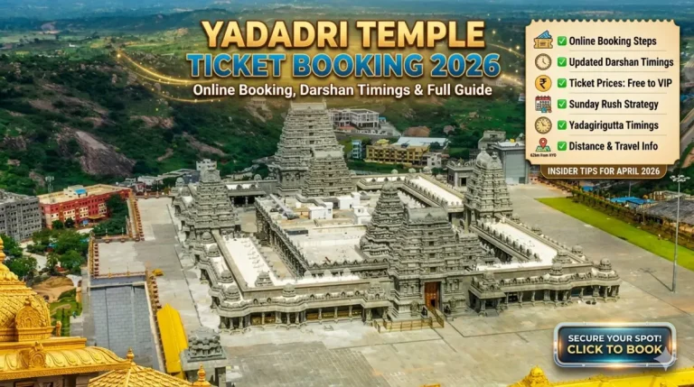 Yadadri Temple Ticket Booking 2026: An Easy Guide to Online Booking & Timings 1 Yadadri temple ticket booking guide and darshan timings