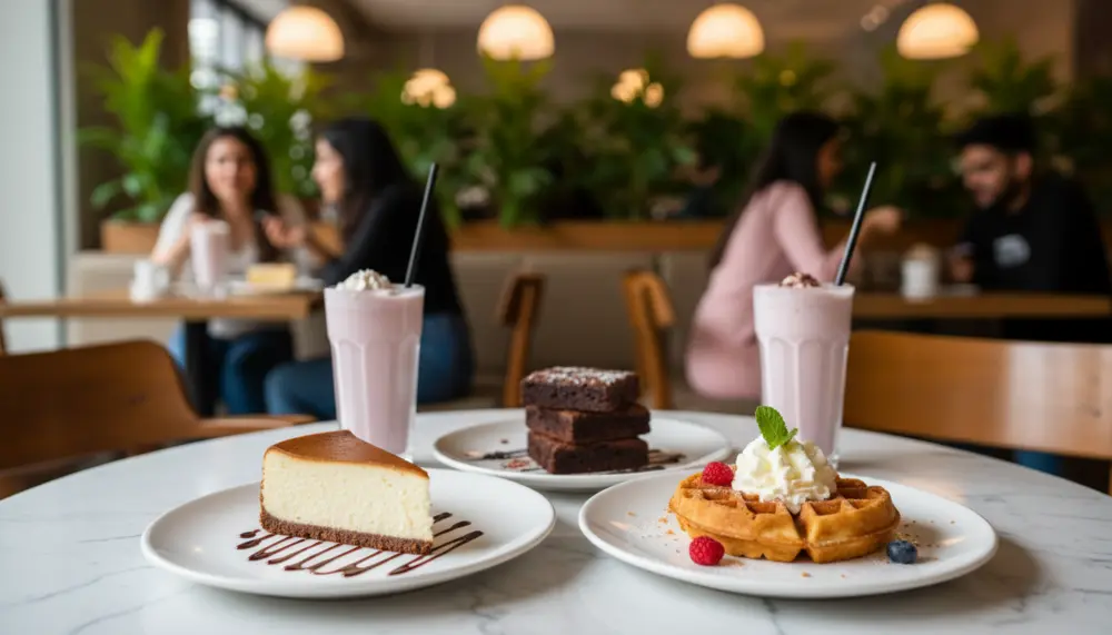 modern dessert cafe in Hyderabad - famous desserts