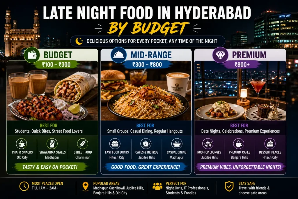 Late Night Food Places in Hyderabad You Must Try This Weekend (Ultimate Guide 2026) 2 Late Night Food in Hyderabad by budget